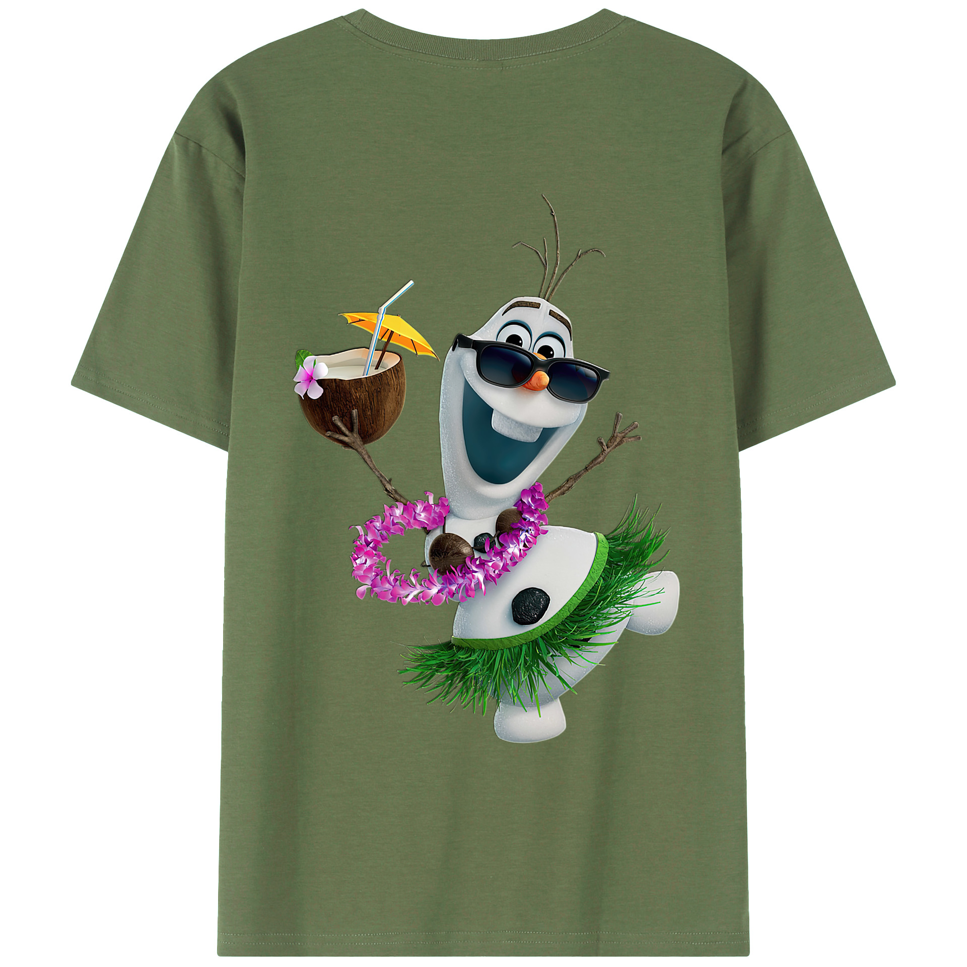 （画像用） アナと雪の女王 アンナ エルサ Frozen Anna Elsa 綿100％ メンズ半袖Tシャツ（バックプリント） 通気性